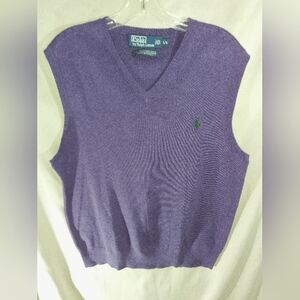 Polo Ralph Lauren 100% Pima Cotton V-Neck Pullover Sweater Vest Men's Large